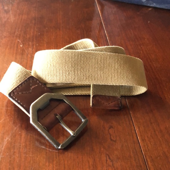 American Eagle Outfitters Men's Small /Woven Belt w/ Leather Trim /metal buckle - Picture 3 of 15